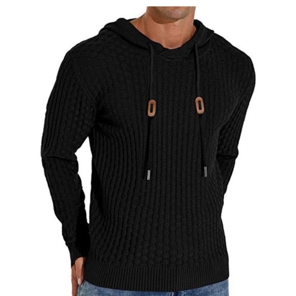 NWT Limitsix Quilted Pullover Hoodie Sweater black in size Large - Picture 7 of 7